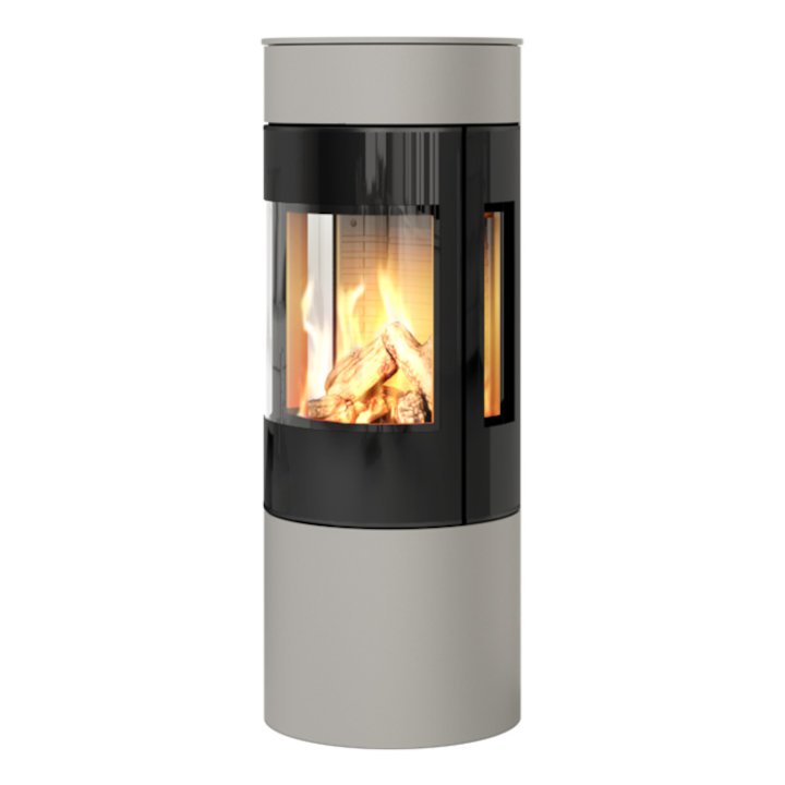 Viva L 120 Gas Stove with Glass Door and Side Glass in Nickel - Rais