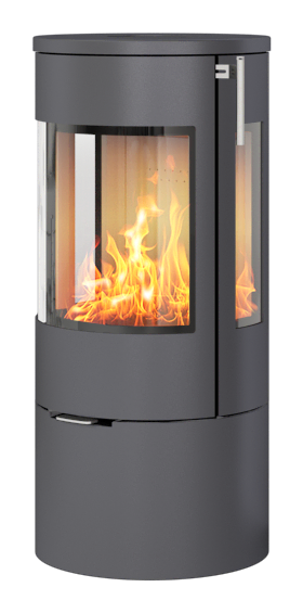 Viva L 100 Gas Stove with Glass Door and Side Glass in Platinum - Rais