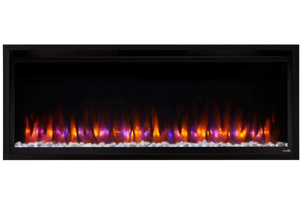 50" Allusion Platinum Recessed Linear Electric Fireplace- SF-ALLP50-BK - SimpliFire