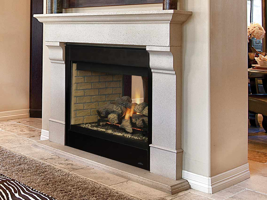 Libra 40ST - 40" Libra Direct Vent Gas Fireplace, Top/Rear Combo, See-Through, Louverless - IHP Astria