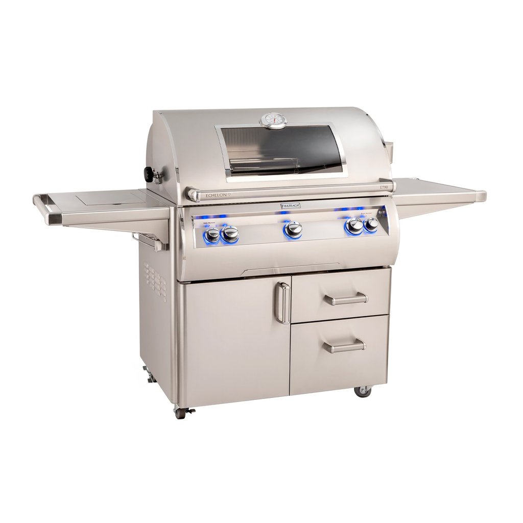 E790s Portable Grills with Analog Thermometer Flush Mounted Single Side Burner (-62) with Window - Fire Magic
