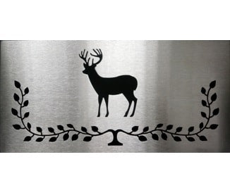 Deer Brushed Stainless Steel Decorative Slate Tile for P43 Pellet Stove- 1-00-06732-2 - Harman