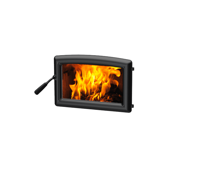 Summit Wood Fireplace Insert - Door Options- (PEDR46BKA) Metallic Black Door - Pacific Energy