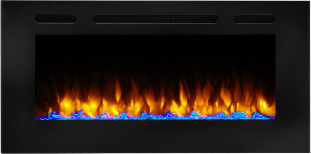 84" Allusion Recessed Linear Electric Fireplace- SF-ALL84-BK - SimpliFire