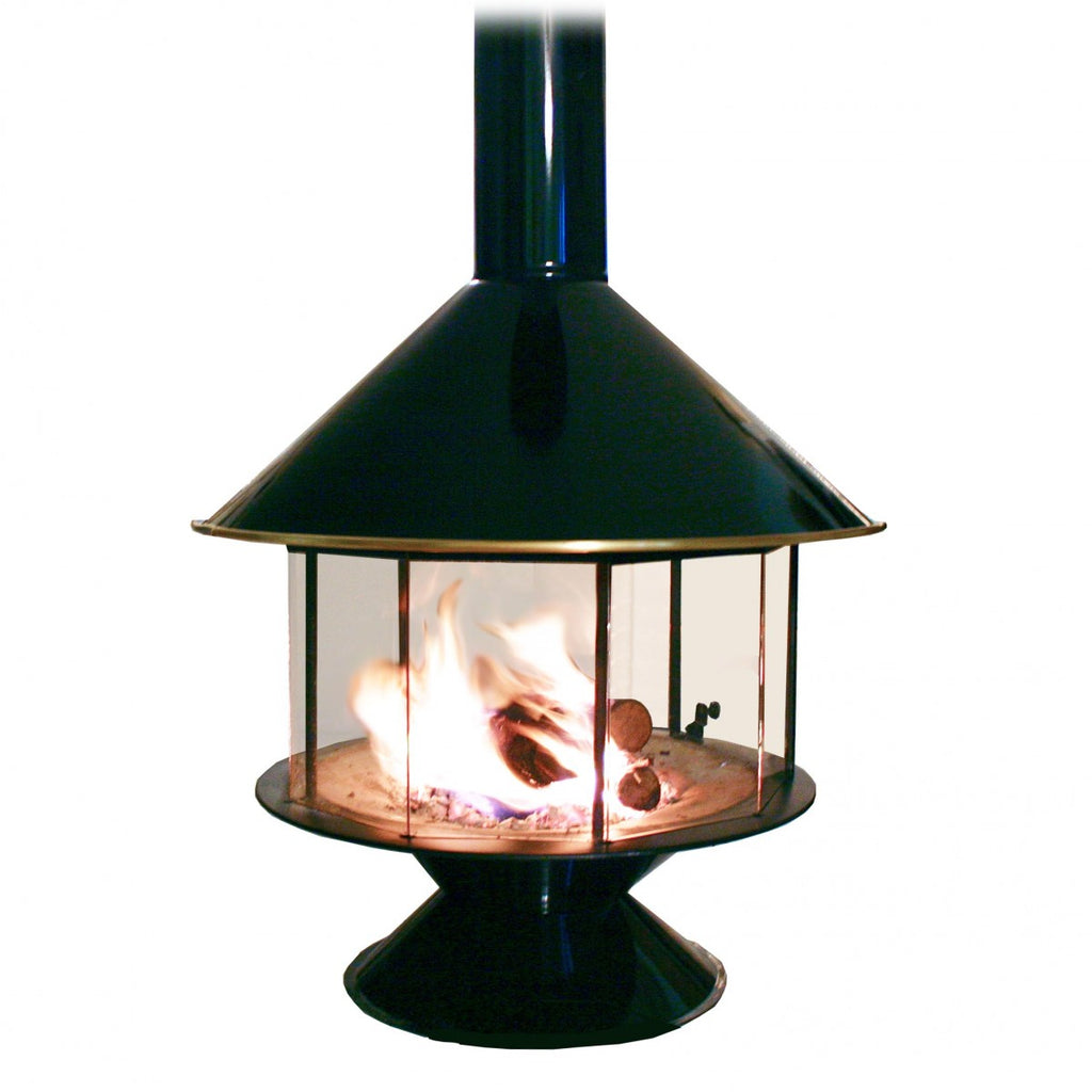 Carousel with Remote Control & Porcelain Base- Decorative Gas Appliance- Powder Coat - Malm Fireplaces