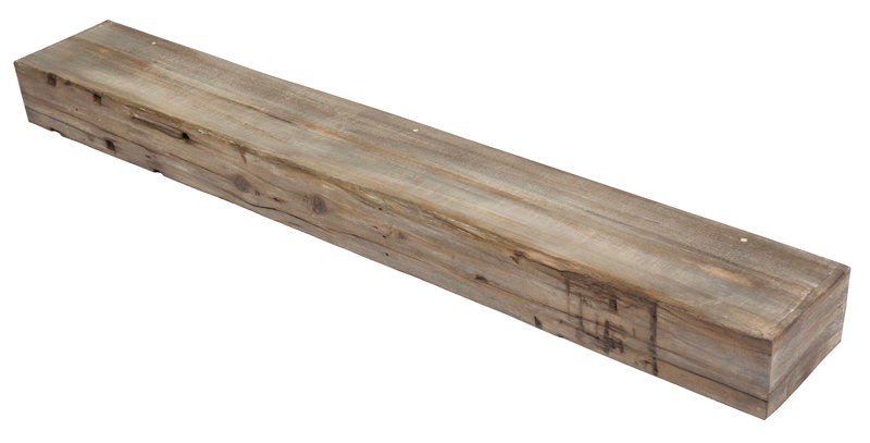 Rustic Barn Wood Series "RBW" - 2' Extension Mantel For 4' & 6' RBW - Silver - Magra Hearth