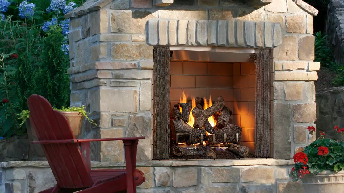 Castlewood 42 Outdoor Wood Fireplace | Heatilator Fireplace | CAPO