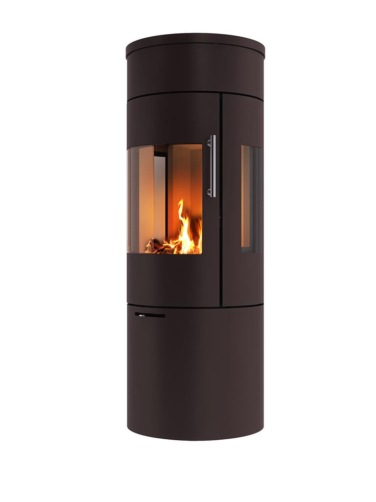 Viva L 120 Gas Stove with Steel Door and Side Glass in Black - Rais