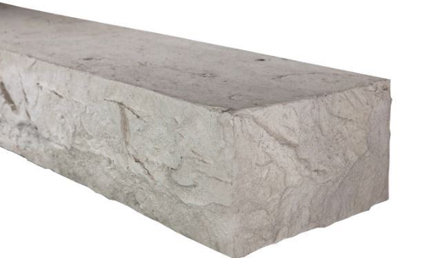 CHISELED STONE SERIES - 6' HEARTHSTONE (1 Piece w/Chiseled Face) - Grey - Magra Hearth