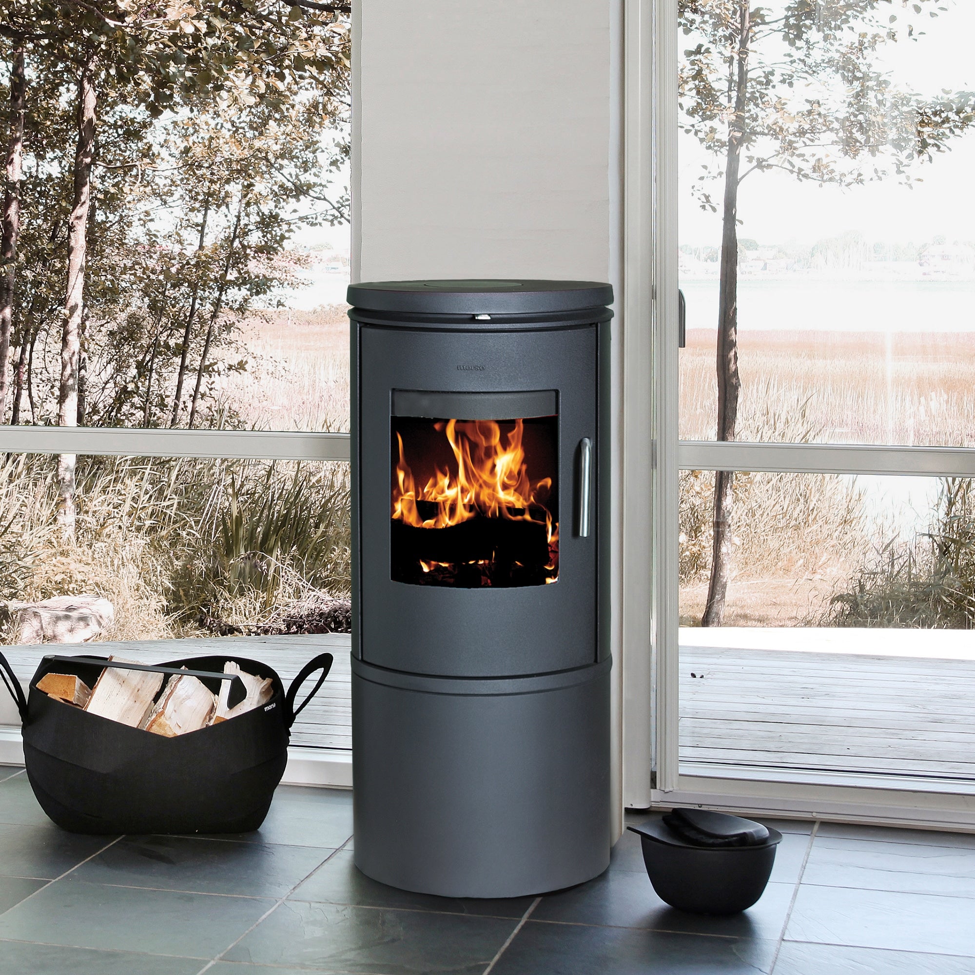 Morso 6143 Wood Stove – With Log Storage- 64614521 | CAPO Fireside