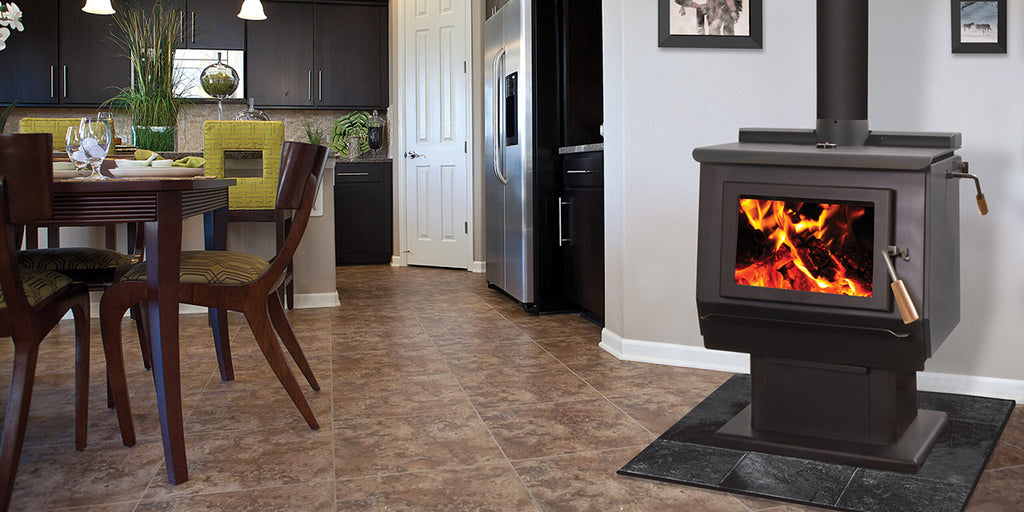 King 40 Wood Stove: Required Base Option- Pedestal with Ash Drawer - Blaze King Wood