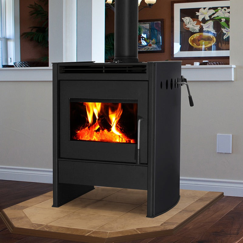 Chinook 30.2 Wood Stove Body- S.CK30.2- Firebox with Metallic Black Curved Sides - Blaze King Wood