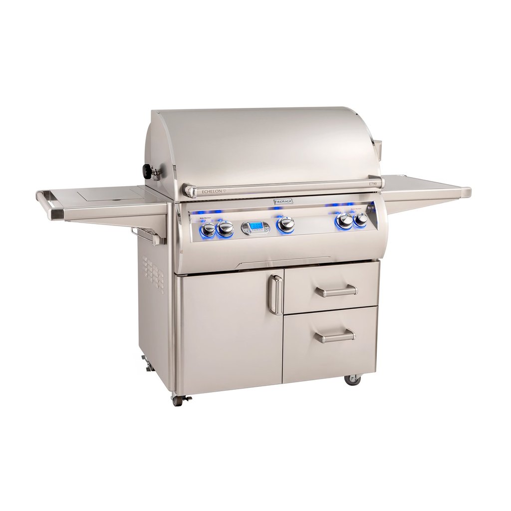 E790s Portable Grills with Digital Thermometer & Flush Mounted Single Side Burner (-62) - Fire Magic