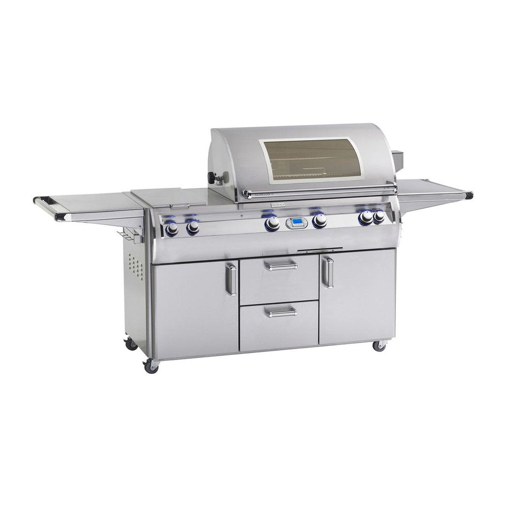 E790s Portable Grills with Digital Thermometer & Double Side Burner (-71) with Window - Fire Magic