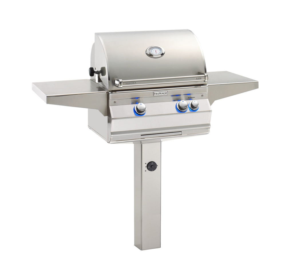 A430s In-Ground Post Mount Grills with Analog Thermometer - Fire Magic