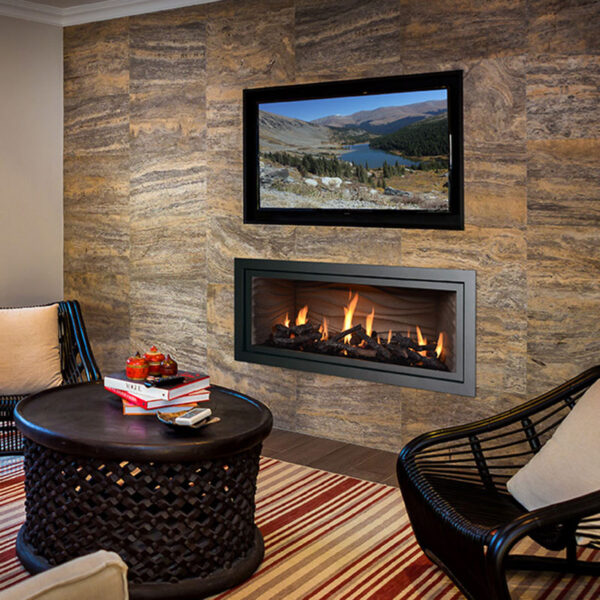 Mendota ML47 Timberline/Décor Linear Gas Fireplace & CAPO Fireside