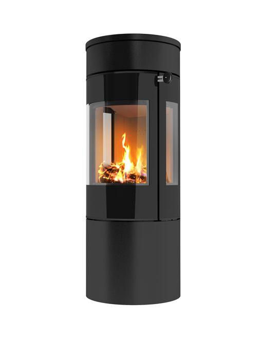 Viva L 120 Gas Stove with Glass Door and Side Glass in Black - Rais