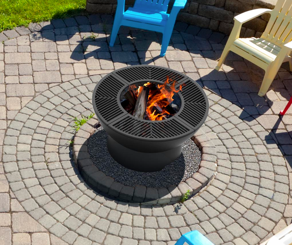 40” FIRE PIT GRILL W/ STANDING BASE - HearthStone