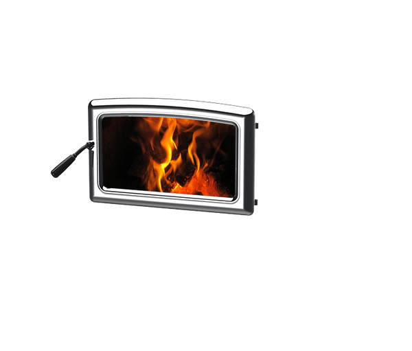 Vista Wood Fireplace Insert - Door, Vista LE, Wood, Nickel | CAPO Fireside