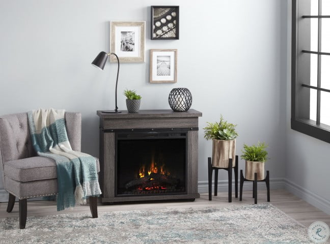 Morgan Electric Fireplace Mantel, Charcoal Oak- C3P23LJ-2085CO - Dimplex