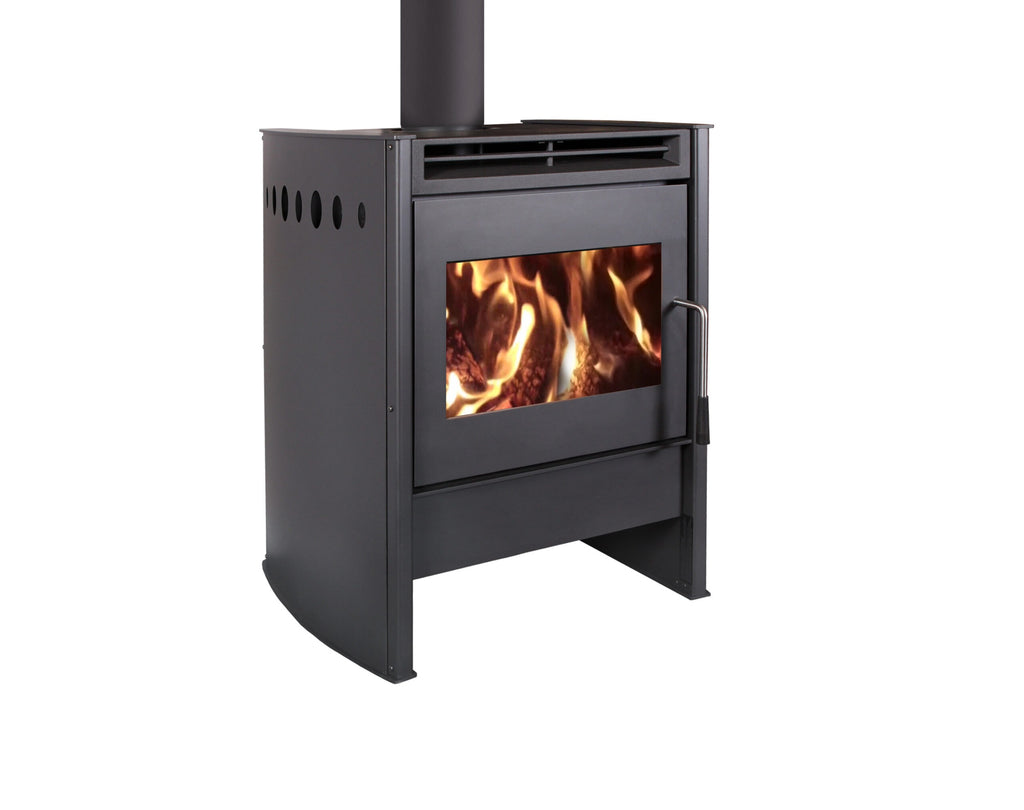 Chinook 30.2 Wood Stove Body- S.CK30.2- Firebox with Metallic Black Curved Sides - Blaze King Wood