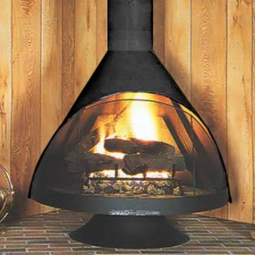 38" Zircon Wood Burning Fireplace- Black Matte - Malm Fireplaces