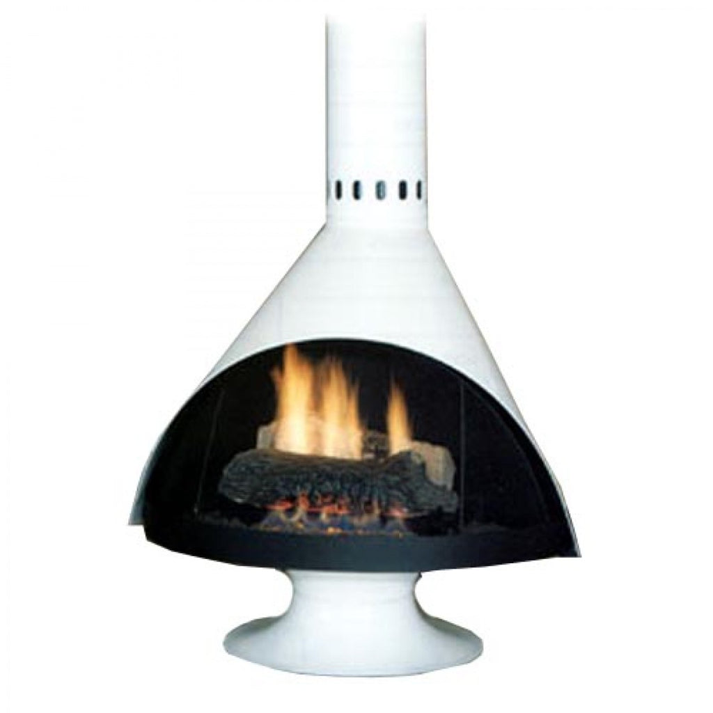 34" Zircon Gas B-Vent Decorative Gas Appliance- Porcelain - Malm Fireplaces