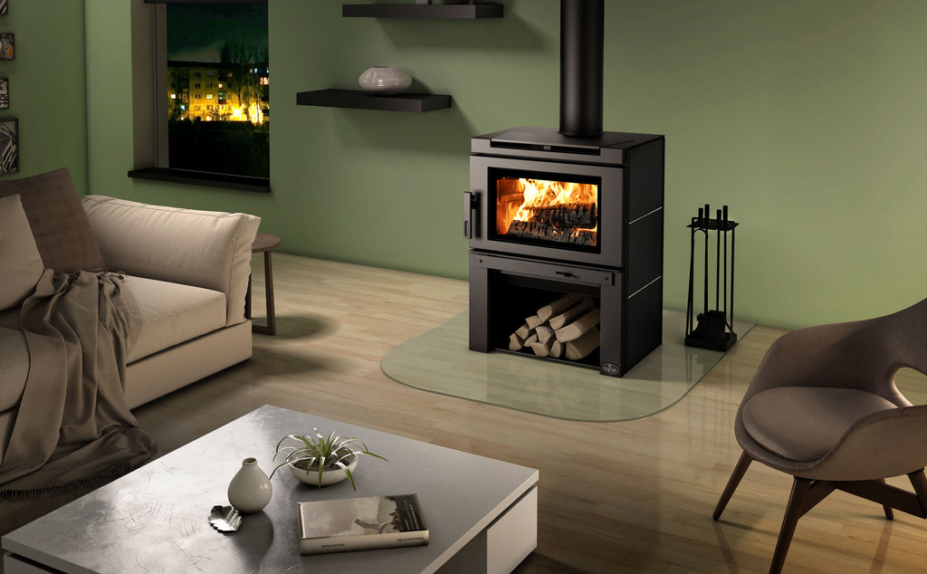 MATRIX WOOD STOVE - OA10704- BLACK STEEL PANEL TOP - Osburn