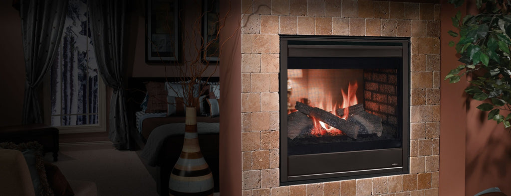 see through gas fireplace