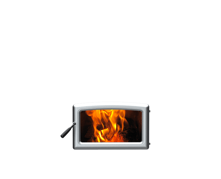 Vista Wood Fireplace Insert - Door, Vista LE, Wood, Brushed Nickel - Pacific Energy